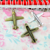 30PCS 35*31.5MM Antique Plane Charms Pendants Diy Jewelry Accessories