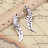 10pcs Dagger Sword Tibetan Silver Pendants Antique Jewelry Making DIY Craft