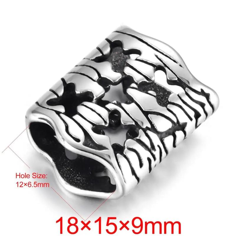 Vintage Hollow X Hole Slide Charms 12x6mm