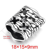 Vintage Hollow X Hole Slide Charms 12x6mm