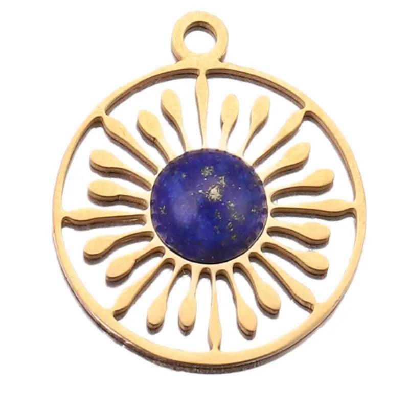 5pcs Stainless Steel Flower Charms for DIY Jewelry Making