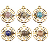 5pcs Stainless Steel Flower Charms for DIY Jewelry Making
