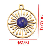 5pcs Stainless Steel Flower Charms for DIY Jewelry Making
