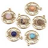 5pcs Stainless Steel Flower Charms for DIY Jewelry Making