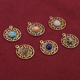 5pcs Stainless Steel Flower Charms for DIY Jewelry Making