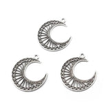 20pcs Tibetan Silver Moon Charms Pendant For Jewelry Making