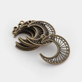 20pcs Tibetan Silver Moon Charms Pendant For Jewelry Making