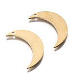 40Pcs Brass Moon Earrings Charms for DIY Jewelry Making