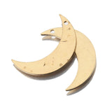 40Pcs Brass Moon Earrings Charms for DIY Jewelry Making
