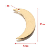 40Pcs Brass Moon Earrings Charms for DIY Jewelry Making