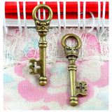 50pcs Antique Bronze Plated Key Charms Pendants DIY Jewelry Making Pendant