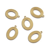 20pcs Brass Earring Charms Oval Braided Circle Pendant DIY Jewelry Findings