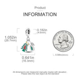 Angel Christmas Tree Elk Silver Enamel Beads Dangle Charm for Bracelet Necklace