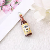 10 Pcs 3D Alcohlic Drink Bottle Pendant Resin Charms For DIY Making