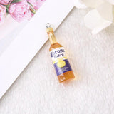 10 Pcs 3D Alcohlic Drink Bottle Pendant Resin Charms For DIY Making