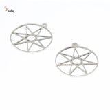 7 Pointed Star Kabbalah Charm Pendant Stainless Steel 28x25mm