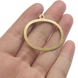10pcs Raw Brass Textured Oval Circle Charms for DIY Earrings Necklace