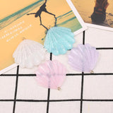 20Pcs 40mm Glitter Shell Charms Resin Necklace Keychain