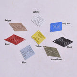 100pcs Rhombus Pendants Painted Metal Brass Jewelry Findings