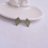 100pcs Rhombus Pendants Painted Metal Brass Jewelry Findings