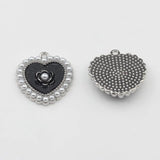 Zinc Alloy Rabbit Heart Flowers Pearl Pendant Charms 6pcs/lot