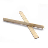 10pcs Textured Brass Long Bar Rectangle Charms Pendant Earrings Necklace
