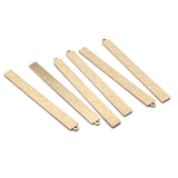 10pcs Textured Brass Long Bar Rectangle Charms Pendant Earrings Necklace