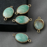 5pcs Egg Shape Stone Pendant for DIY Jewelry Making