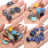 5pcs Egg Shape Stone Pendant for DIY Jewelry Making