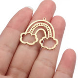 10pcs Brass Rainbow Charms for Earrings DIY Jewelry Making