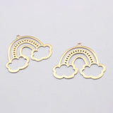 10pcs Brass Rainbow Charms for Earrings DIY Jewelry Making