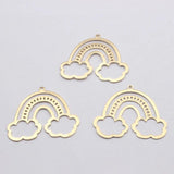 10pcs Brass Rainbow Charms for Earrings DIY Jewelry Making