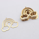 10pcs Brass Rainbow Charms for Earrings DIY Jewelry Making