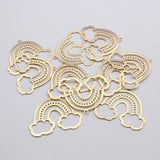 10pcs Brass Rainbow Charms for Earrings DIY Jewelry Making