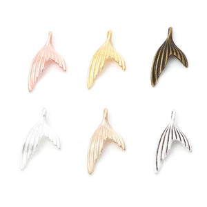 50Pcs Ocean Jewelry Charms - Fishtail Metal Pendant for DIY Necklace