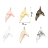 50Pcs Ocean Jewelry Charms - Fishtail Metal Pendant for DIY Necklace