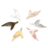 50Pcs Ocean Jewelry Charms - Fishtail Metal Pendant for DIY Necklace