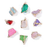 2PCS Natural Raw Gems Pendants for Jewelry Making