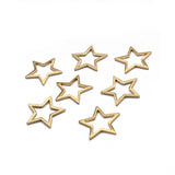50pcs Raw Brass Star Charms for DIY Jewelry Making