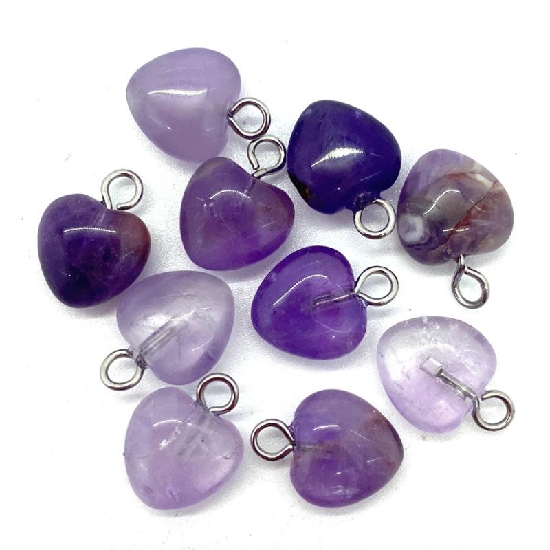 10pcs Green Aventurine Necklace Pendant 10mm Crystal Charms Jewelry DIY