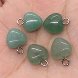 10pcs Green Aventurine Necklace Pendant 10mm Crystal Charms Jewelry DIY