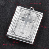 5pcs/Lot Bible Book Christian Religion Photo Frame Locket Charms
