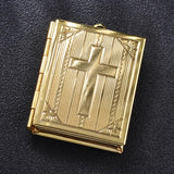 5pcs/Lot Bible Book Christian Religion Photo Frame Locket Charms