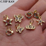 Butterfly Pendant Crown of Love Charms Necklace Accessories