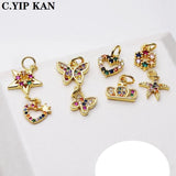 Butterfly Pendant Crown of Love Charms Necklace Accessories