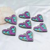 10pcs Heart Dripping Oil Charms Pendant for Earring Necklace Keychain