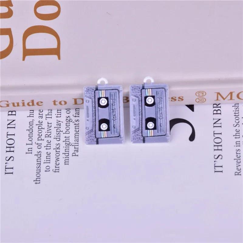 10pcs Magnetic Tape Enamel Charm Metal Pendant for Jewelry Making