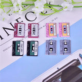 10pcs Magnetic Tape Enamel Charm Metal Pendant for Jewelry Making