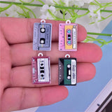 10pcs Magnetic Tape Enamel Charm Metal Pendant for Jewelry Making
