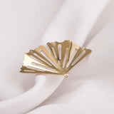10Pcs Brass Folding Fan Pendant Earring Charms for DIY Jewelry Making